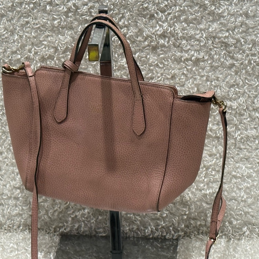 Gucci Pink Leather Swing Leather Tote Bag - Picture 3 of 16